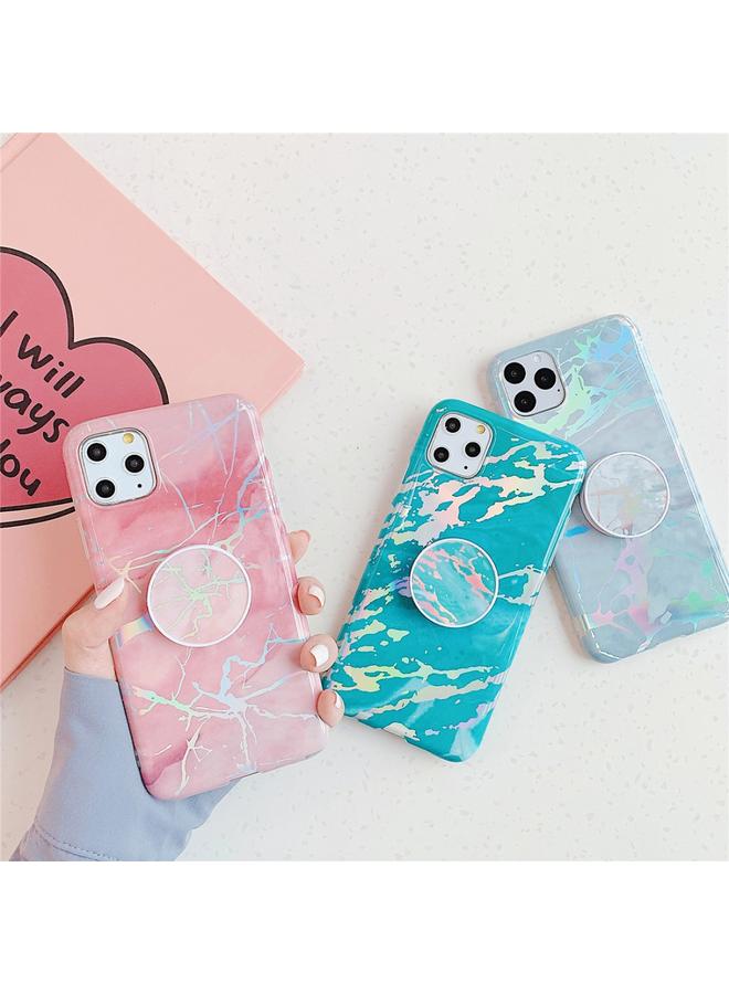 Zaboon Case For iPhone 11 Pro Max TPU Glossy Laser Marble Colorful Mobile Phone Protective Case with Folding Bracket - Image 4