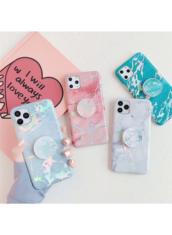 Zaboon Case For iPhone 11 Pro Max TPU Glossy Laser Marble Colorful Mobile Phone Protective Case with Folding Bracket - Image 3