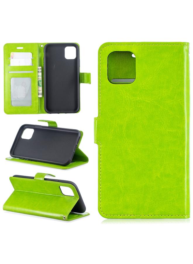 زبون جراب لهاتف iPhone 11 Pro Max من الجلد بتصميم Crazy Horse Texture مع حامل وفتحات للبطاقات ومحفظة وإطار للصور - Image 2