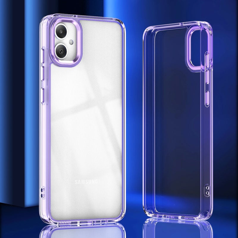 HuHa Protective Cover For Samsung Galaxy A05 Shine High Transparency Acrylic Phone Case(Purple) - Image 1