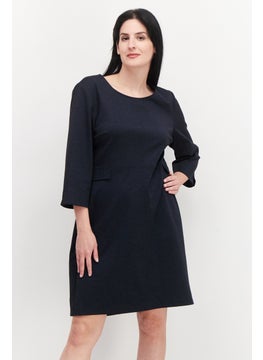 Zero Women Chambray Midi Dress, Navy  - Image 1