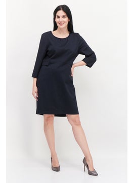 Zero Women Chambray Midi Dress, Navy  - Image 4
