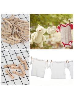 PAMEER 100-Piece Wooden Clothespins Natural Bamboo Clothes Pegs Anti Rust and Moisture Resistant Wooden Craft Pins Durable Clothing Clips with Strong Grip Holders for Laundry Cloth Drying.  - Image 4