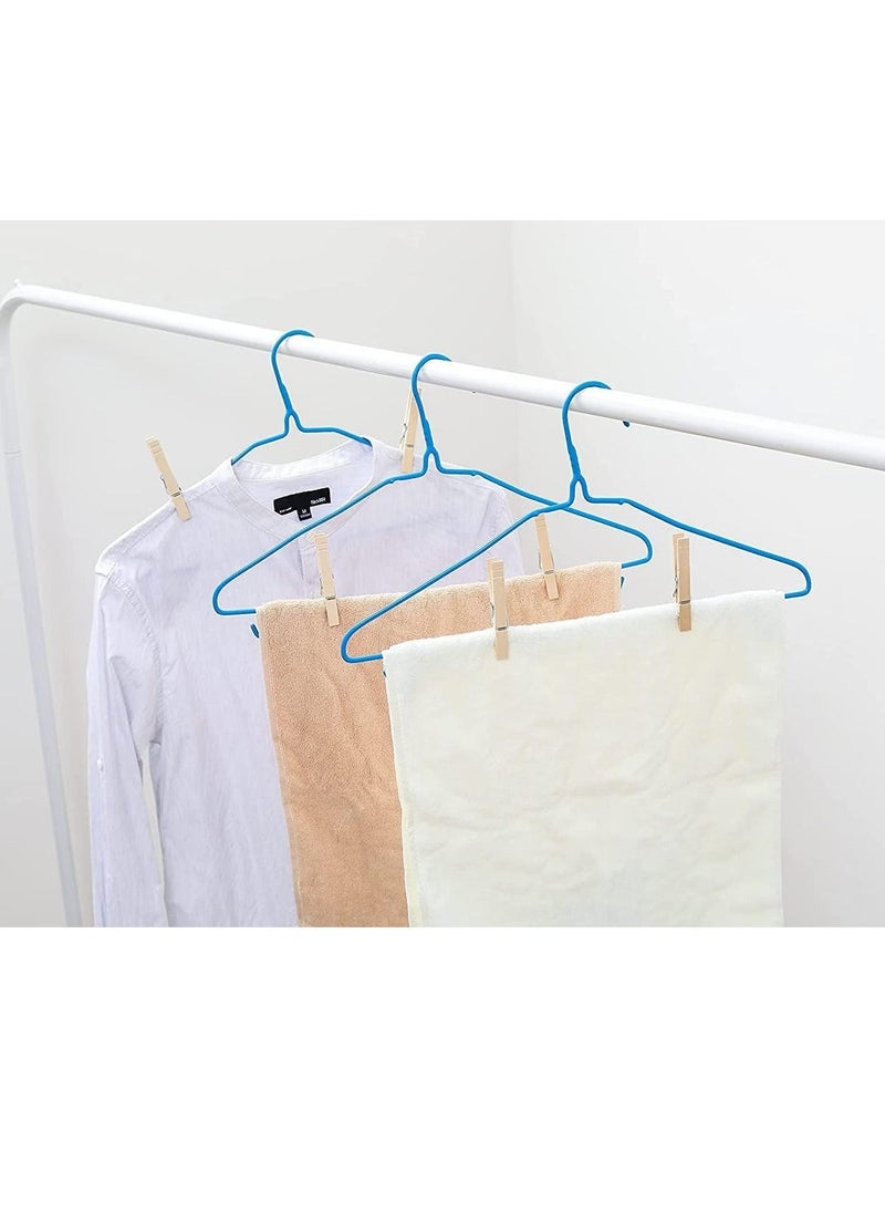 PAMEER - 100-Piece Wooden Clothespins Natural Bamboo Clothes Pegs Anti Rust and Moisture Resistant Wooden Craft Pins Durable Clothing Clips with Strong Grip Holders for Laundry Cloth Drying. - Image 1