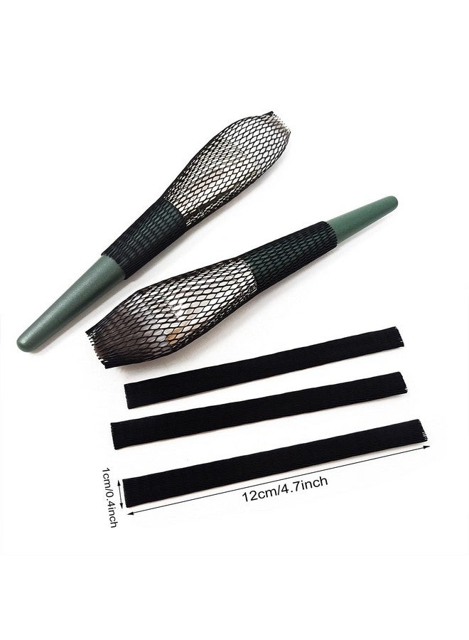 HONBAY 100Pcs Makeup Brush Protector Reusable Expandable Mesh Cover For Make Up Brush Paint Brush Handbag Tassels Bud Of Rose Etc (Black) - Image 3
