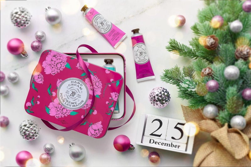 La Chatelaine Hand Cream Gift Set for Women, Hand Lotion for dry cracked hands, Travel Size, Natural Hand Cream Made in France with Organic Shea Butter (Cherry Almond, Wild Fig, & Gardenia) 3 x 1 fl - Image 4