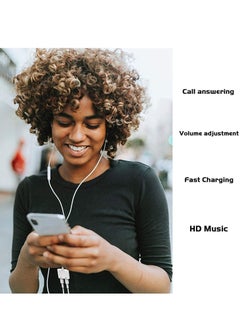 Generic iPhone Headphones Adapter & Splitter, 2 in 1 Dual Lightning Charger Cable Aux Audio Adapter Converter for iPhone 12/11/XS/XR/X/8/7/6/iPad, Support Calling+Charging+Music Control  - Image 3