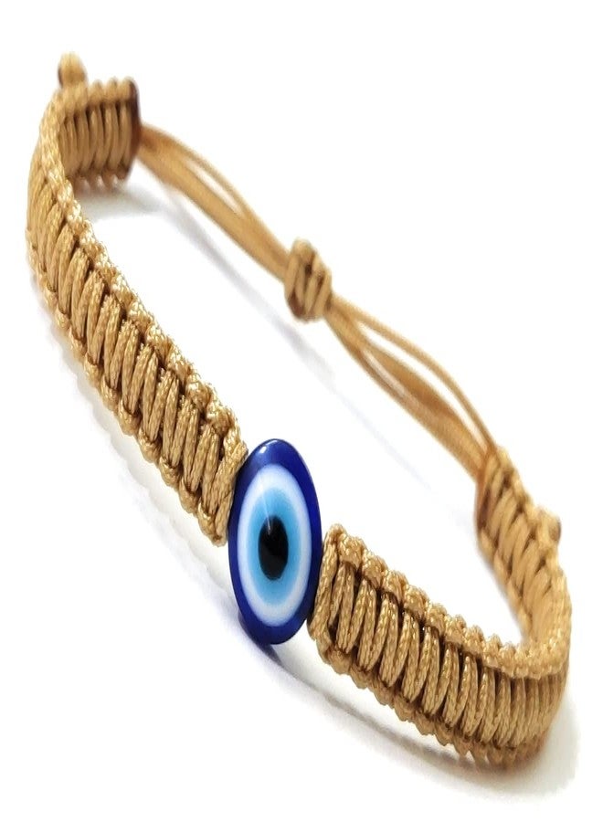 Jewel string Evil eye brown bracelet for (unisex adult) - Image 1