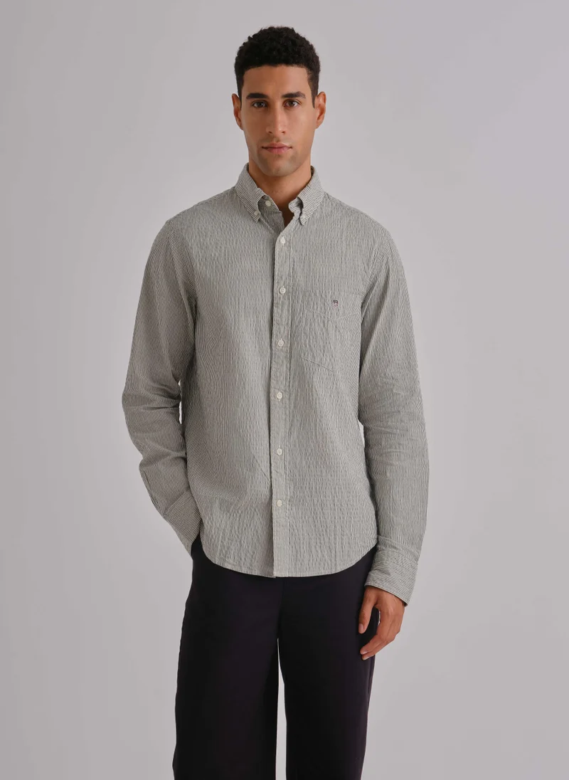 غانت Gant Regular Fit Seersucker Stripe Shirt