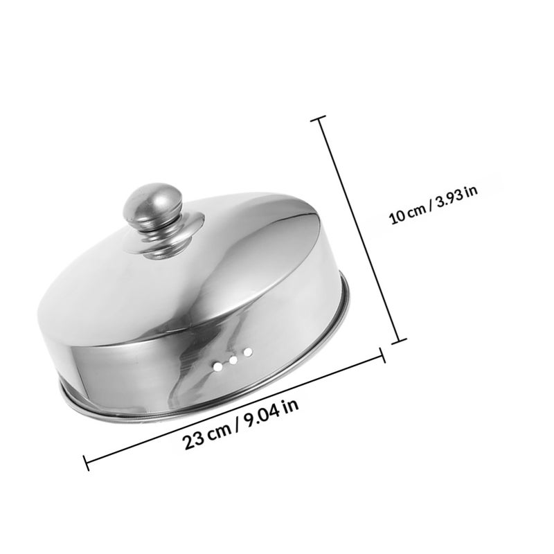 Stainless Steel Steamer Lid Steak Lid Round Steam Pot Dome Cover Protector Kitchen Accessory Food Protective Cover for Steaming - Image 2