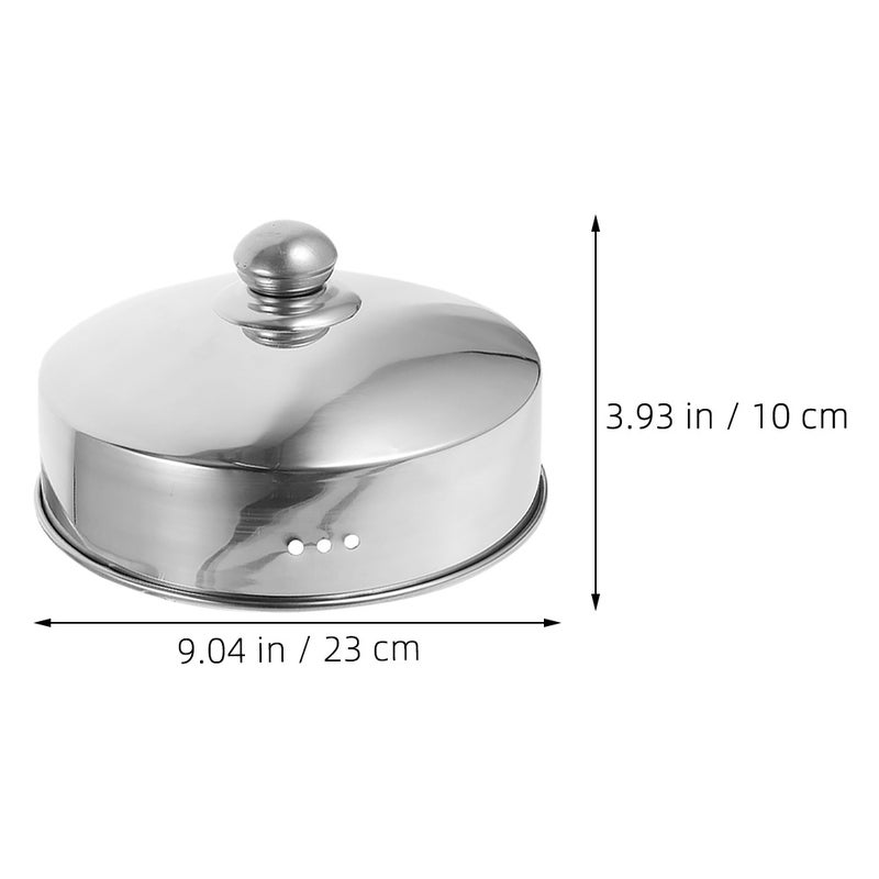 Stainless Steel Steamer Lid Steak Lid Round Steam Pot Dome Cover Protector Kitchen Accessory Food Protective Cover for Steaming - Image 3