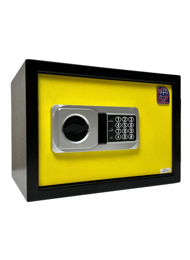 LOTFY GROUP - LG Safebox Code- 25NEK- 25*35*25CM- Yellow Colour- Home Office Safe Box- Electronic Lock- Key Lock - Image 1