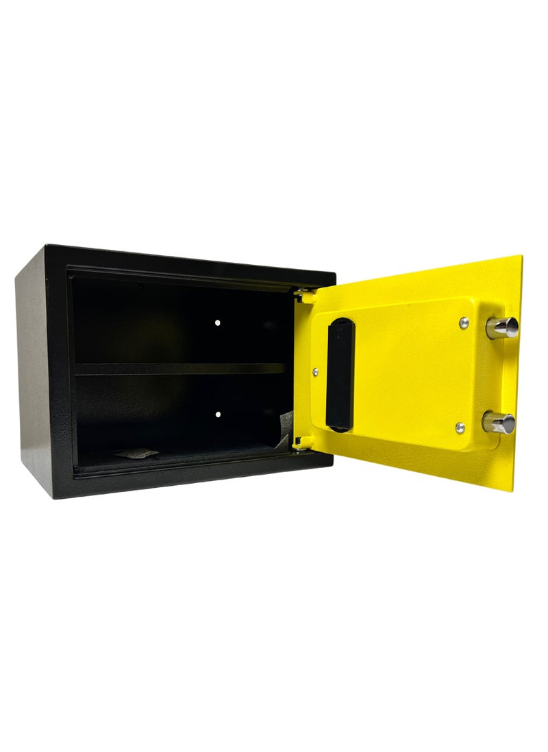 LOTFY GROUP - LG Safebox Code- 25NEK- 25*35*25CM- Yellow Colour- Home Office Safe Box- Electronic Lock- Key Lock - Image 1