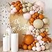 MEBAY Burnt Orange Boho Balloon Garland Arch Kit 155Pcs Pastel Brown Macaron Pink Balloons for Fall Baby Shower ThanksGiving Birthday Party Decorations - Image 3