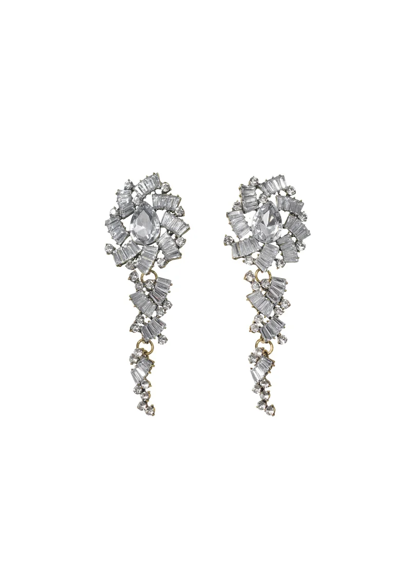 Bella Barnett Lureen Diamante Flower Earrings