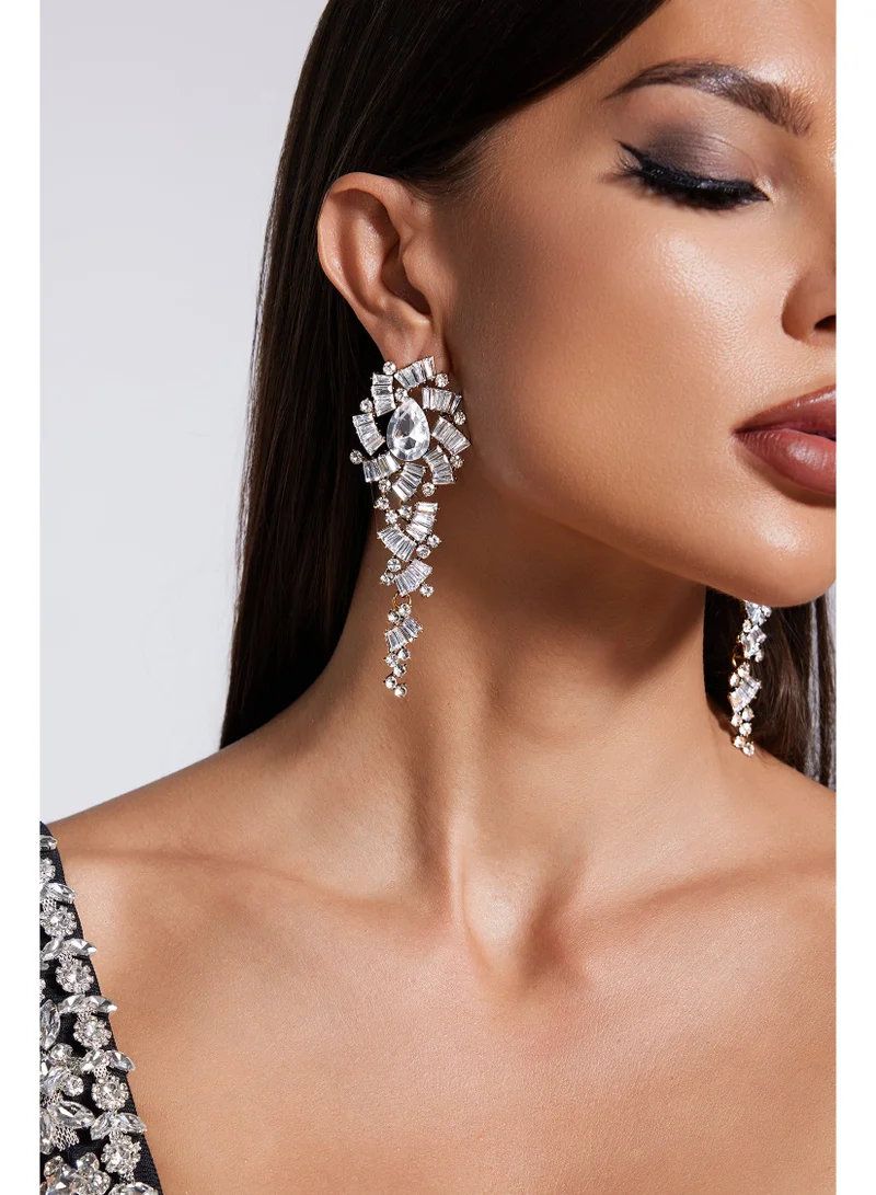 Bella Barnett Lureen Diamante Flower Earrings