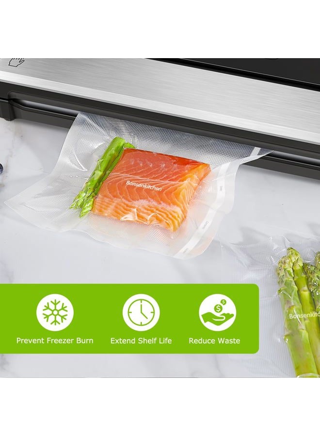 Bonsenkitchen 8” x 150' Food Vacuum Seal Roll Keeper with Cutter, Vacuum Sealer Bags Rolls for Food Storage, Commercial Grade, BPA Free, Great for Meal Prep and Sous Vide Cooking - Image 2