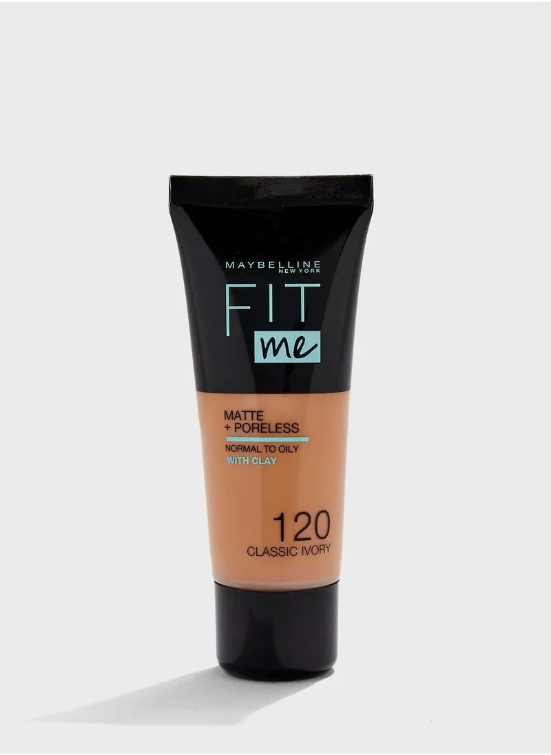 MAYBELLINE NEW YORK Fit Me Matte & Poreless Foundation -120 Classic Ivory