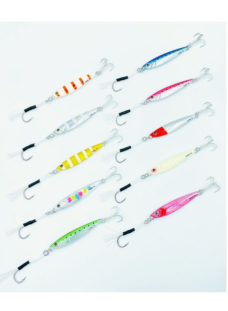 oakura White Tiger Fang Jig Of Weight 20G And 10 Mesmerizing Colors Light Weight Equipment For Epic Fishing Adventures - Image 4