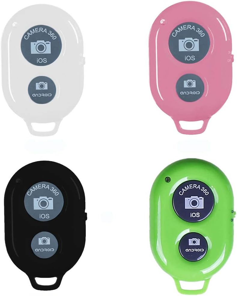 AngelReally Wireless Camera Shutter Remote Control for Smart Phones- Compatible with iOS/Android (Pink+Green+White+Black) - Image 5