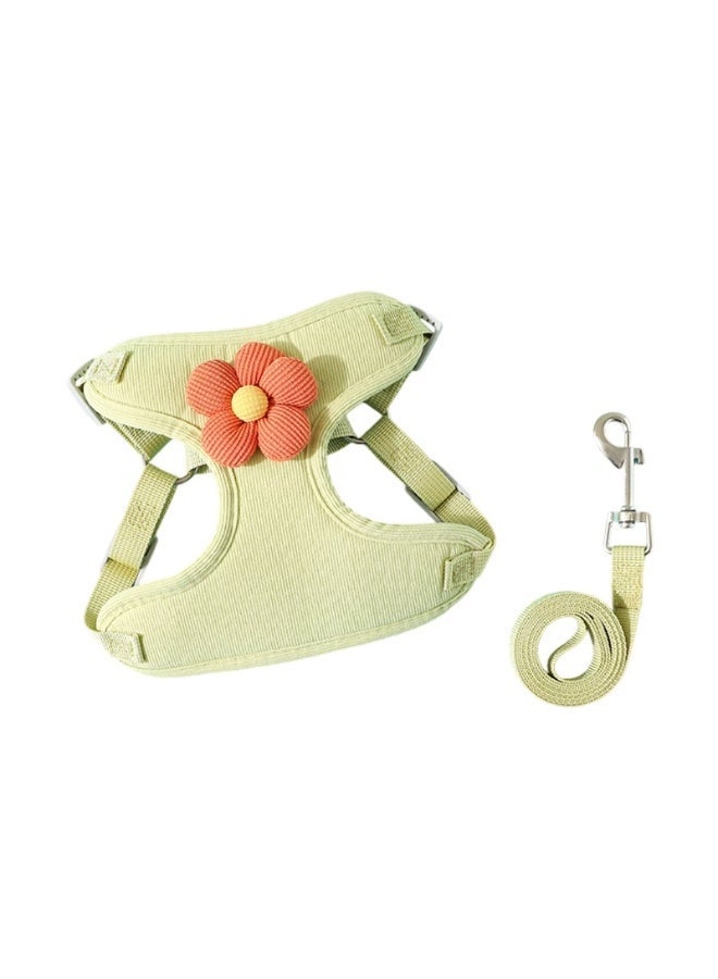 Adjustable Cat Harness and Leash Set – Padded Floral Vest, Escape-Proof Safety Harness for Cats & Small Pets - Image 1