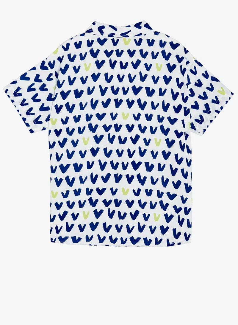 Pinata  Short Sleeve Pattern Print Cotton Resort Shirt for Men | Best Price UAE