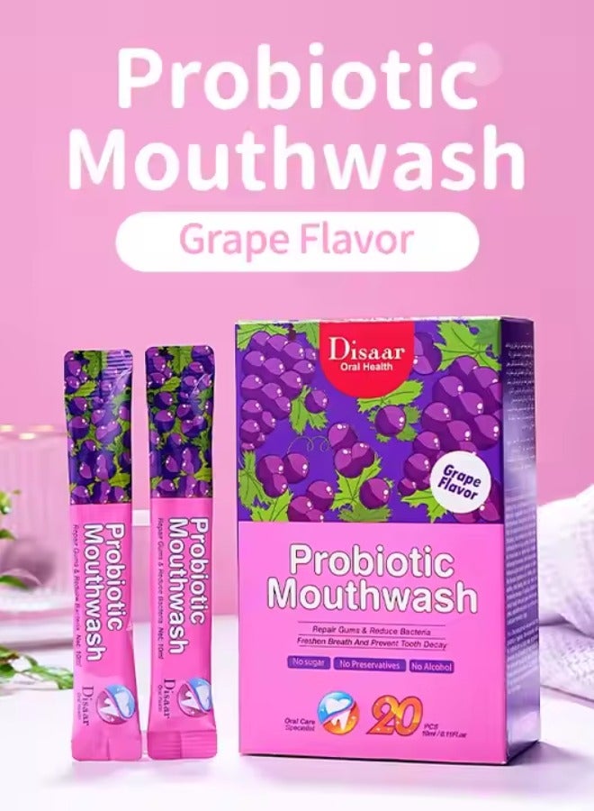 Disaar Probiotic Mouthwash Grape Flavor 20 Pieces - Image 2
