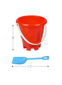 ArtCreativity 6 Inch Beach Sand Pail And Shovel Set Includes 2 Sand Shovels And 2 Pail Buckets With A Sand Castle Design Inside Sandcastle Building Toys Fun Summer Sand Toys For Boys And Girls  - Image 4