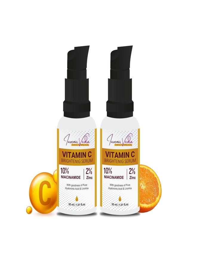 Iuvenis Veda 20% Vitamin C Face Serum for Glowing Skin, Brightens & Revitalizes Skin, Reduce The Appearance of Dark Spots, Hyperpigmentation & Uneven Skin Tone For Men and Women 30ML Each (Pack of 2) - Image 1