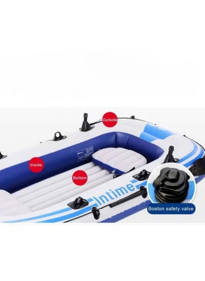 Inflatable Rafts Portable Boat for Fishing and Adventure River Raft with Emergency Raft Feature,Inflatable Raft for Swimming Pool,Inflatable Boat 3 Person for Adults & Kids Blue