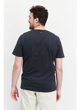 Nordland Men Crew Neck Short Sleeve Printed T-Shirt, Dark Grey  - Image 3