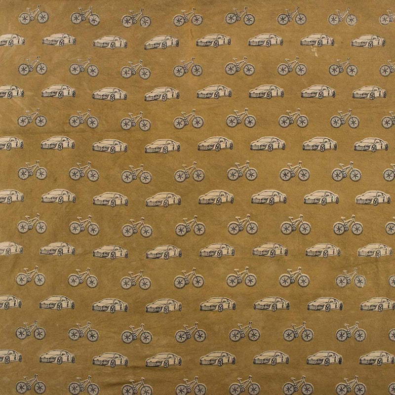 DMAASA Dabu Printed Running Fabric Material Pure Cotton Green Fabric Cloth Piece Cars Print Cloth Piece 44 Inch Wide Women Kurti Curtains Cushion Pillow Covers and Craft Makin 25 Meter - Image 2