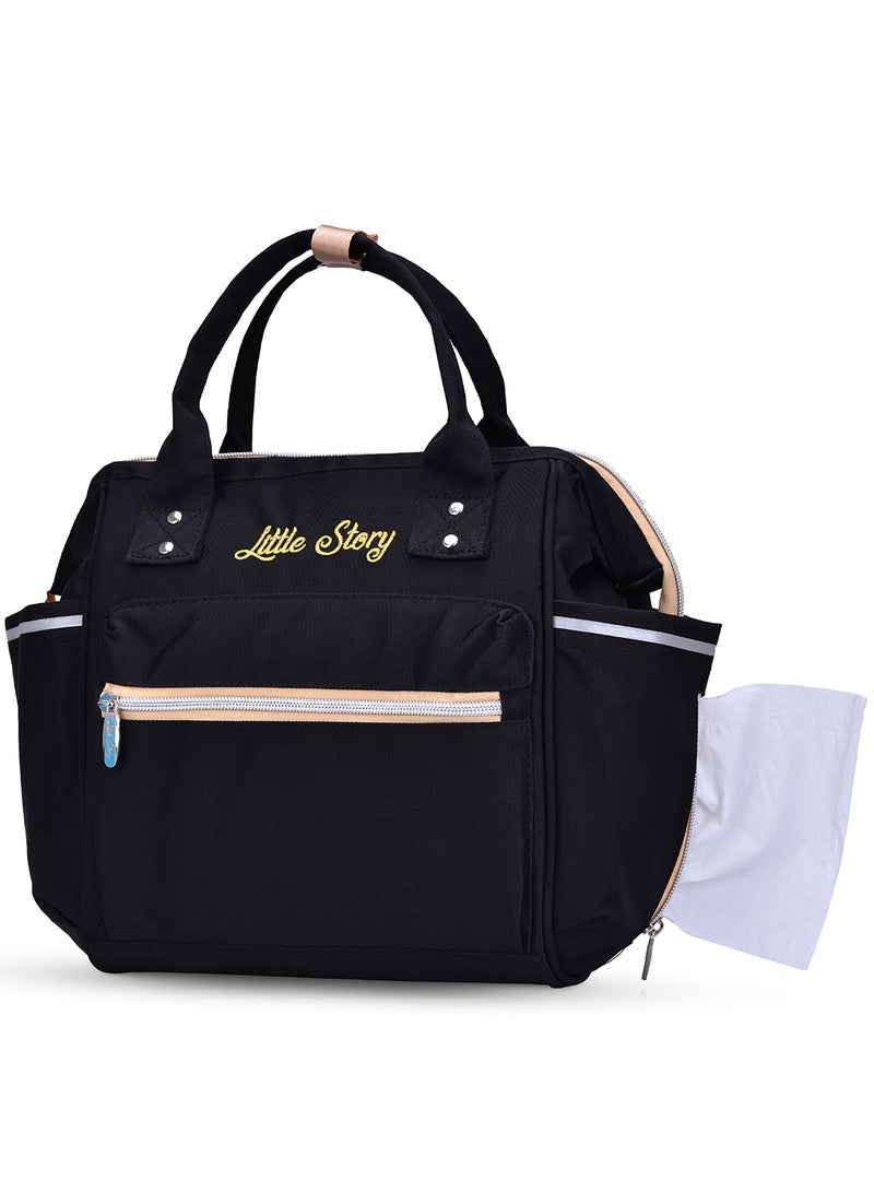 Little Story Ace Diaper Bag - Black - Image 3
