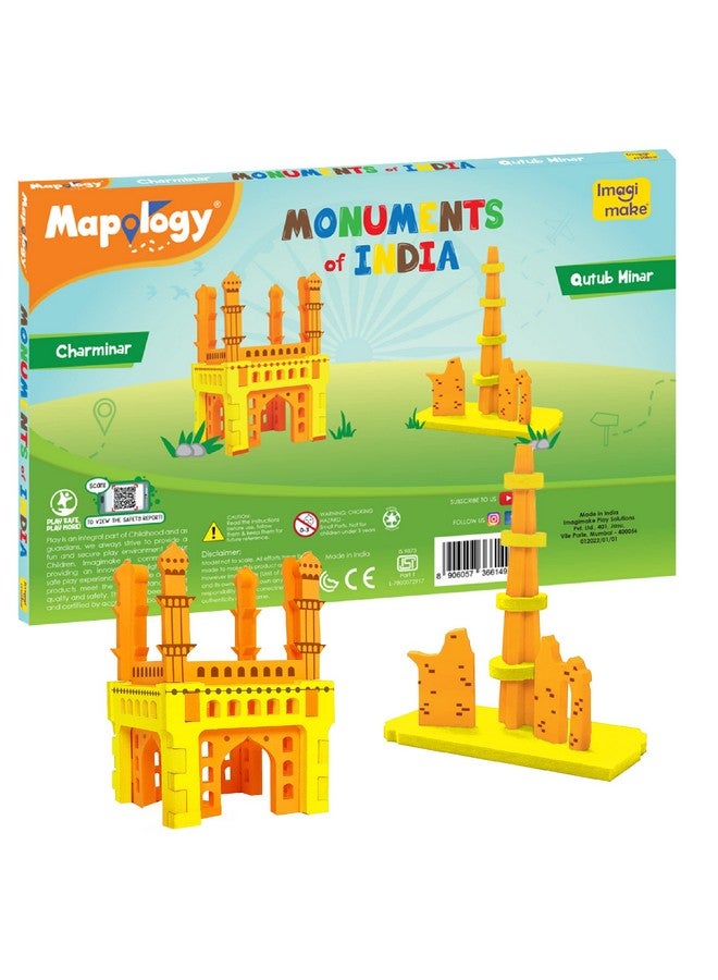 Imagimake Mapology Monuments of India - Charminar & Qutab Minar - Construction Set - Educational Toy for Boys & Girls Above 5 Years - Image 1