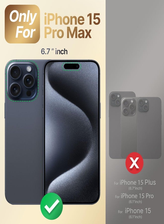 XYZ for iPhone 15 Pro Max Case with Ring, Double Ring Holder Stand Case Heart with Strap for Girls Women, Luxury Cute Bling Protective Phone Cover Case for iPhone 15 Pro Max, White - Image 2