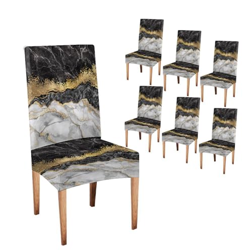 CAPSCEOLL Chair Covers Set of 6 Removable Washable Parson Chair Covers for Dining Room Living Room Kitchen - Image 1
