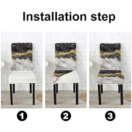 CAPSCEOLL Chair Covers Set of 6 Removable Washable Parson Chair Covers for Dining Room Living Room Kitchen - Image 5