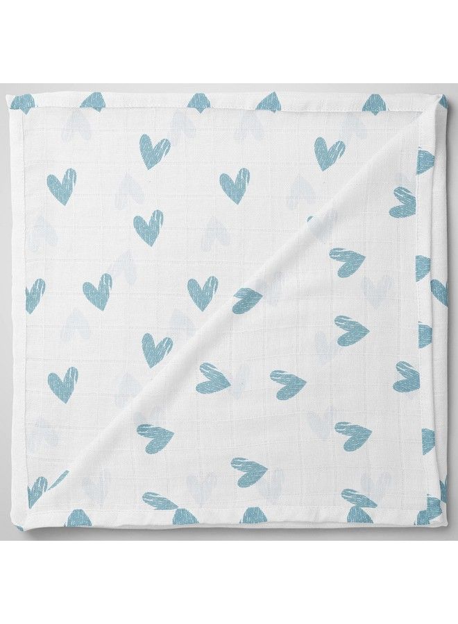 1st Step Muslin Swaddle 60Cm*75Cm (Pack Of 2) Rainbow Hearts - Image 5