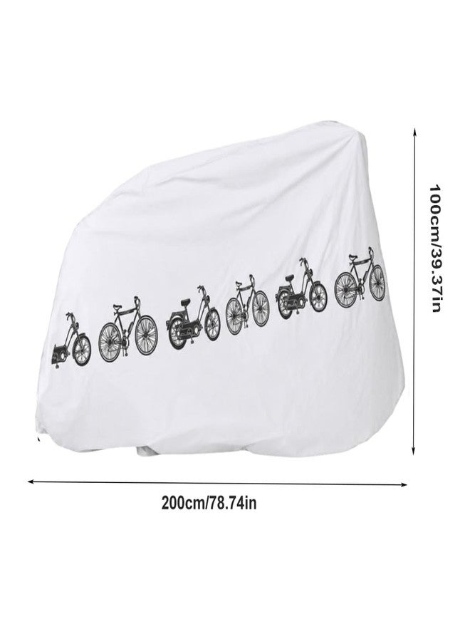 Chiffonade Water-proof Bike Cover 200x100cm - PEVA All-Weather Protector for bike, Scooter & Motorbike(White) - Image 4