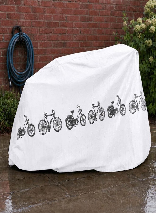 Chiffonade Water-proof Bike Cover 200x100cm - PEVA All-Weather Protector for bike, Scooter & Motorbike(White) - Image 5