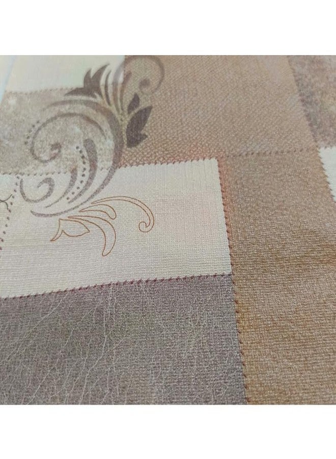 Freelance PVC Vinyl Tuscany Flannel Backing Dining Plastic Table Cover Cloth - Waterproof Protector, 4 Seater, Round 60 inches (with White Border Edge Lace) - Product of Meiwa, Japan - Image 3