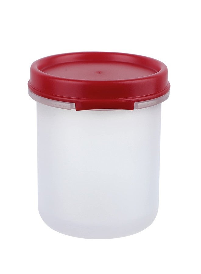 Cutting Edge Essentials 250ML, Set of 6 Stackable BPA-Free Plastic Food Grade Refrigerator Safe Air-Tight and Leak Resistant Round Smart Slim Modular Container (Red) - Image 4