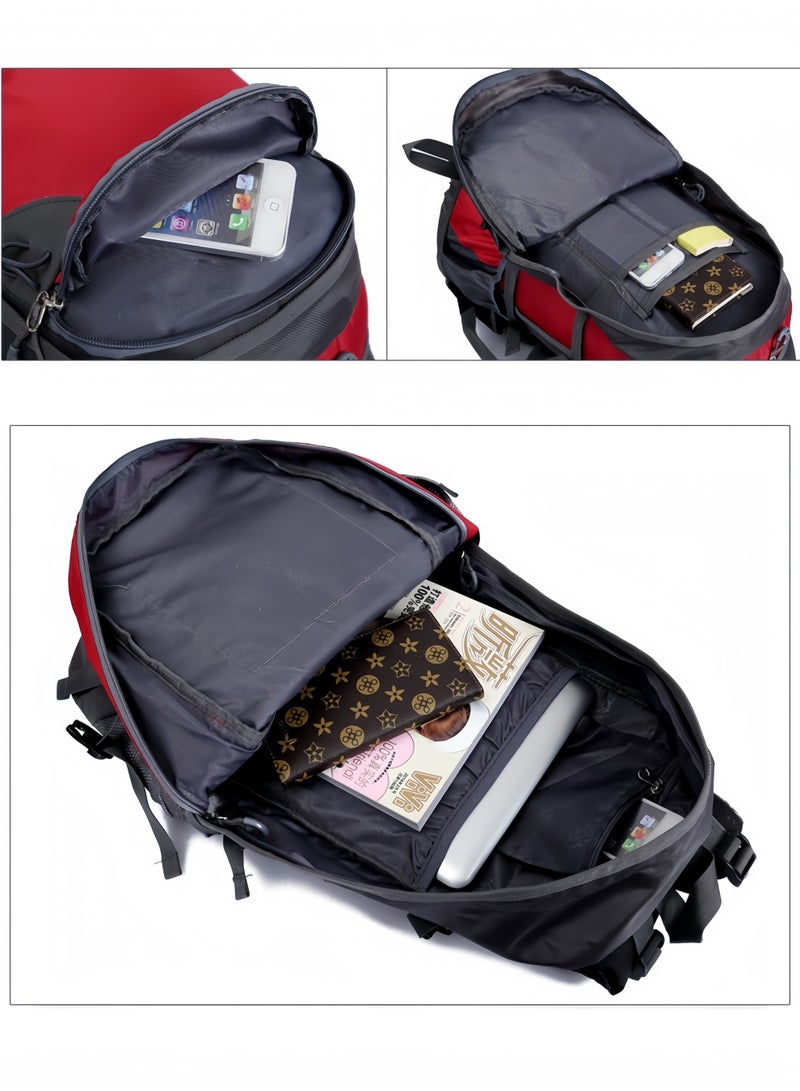 فليم هورس حقيبة تسلق الجبال الخارجية الجديدة، حقيبة ظهر رياضية بسعة 50 لترًا، حقيبة سفر من النايلون المقاوم للماء - Image 2