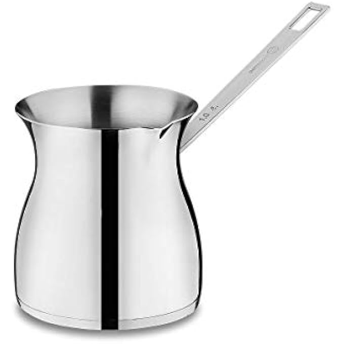 كوركماز مقلاة حليب تيرا 10 لتر من الفولاذ المقاوم للصدأ باللون الفضي Ka295