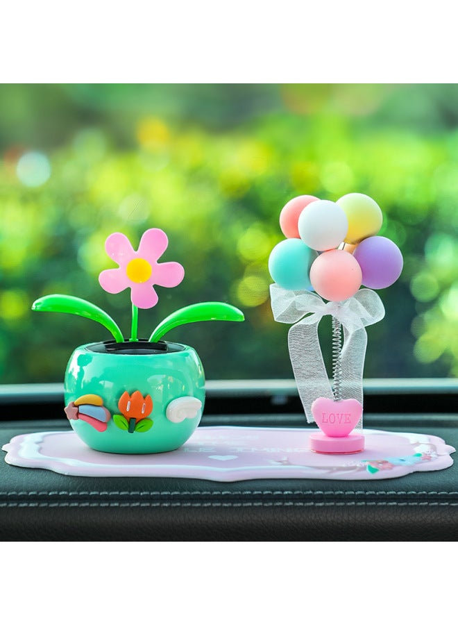 Solar Car Decoration Creative Car Solar Sunflower Swing Car Supplies Creative