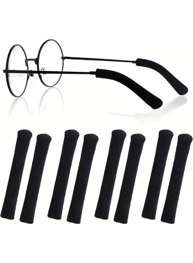 4 Pairs Anti Slip Glasses Retainers Non Slip Eyeglass Ear Grips Cushions Textured Grip Design Secure Hold for Frames During Work Travel Reading Eyewear Accessory - Image 1