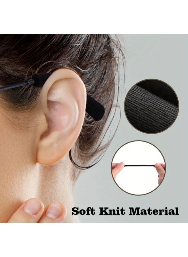 4 Pairs Anti Slip Glasses Retainers Non Slip Eyeglass Ear Grips Cushions Textured Grip Design Secure Hold for Frames During Work Travel Reading Eyewear Accessory - Image 2