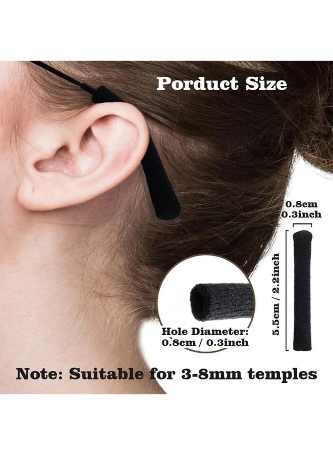 4 Pairs Anti Slip Glasses Retainers Non Slip Eyeglass Ear Grips Cushions Textured Grip Design Secure Hold for Frames During Work Travel Reading Eyewear Accessory - Image 3