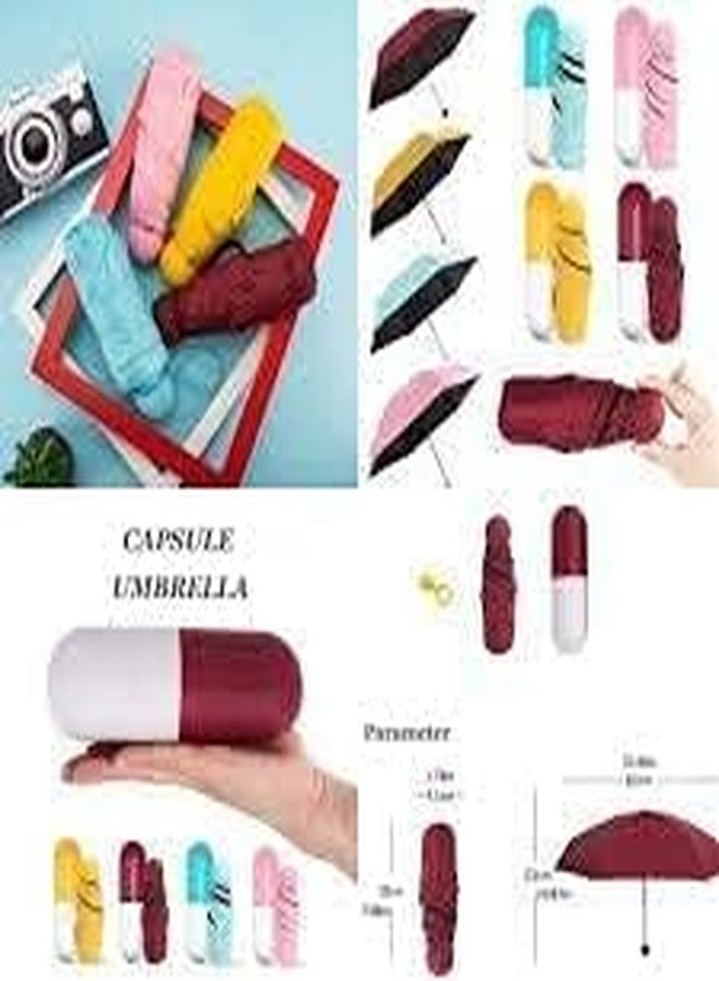 ROMILAS Capsule Umbrella Portable UV Protection Foldable Portable Waterproof Capsule Umbrella For Rain while traveling(Black, Pack of - 1) - Image 4