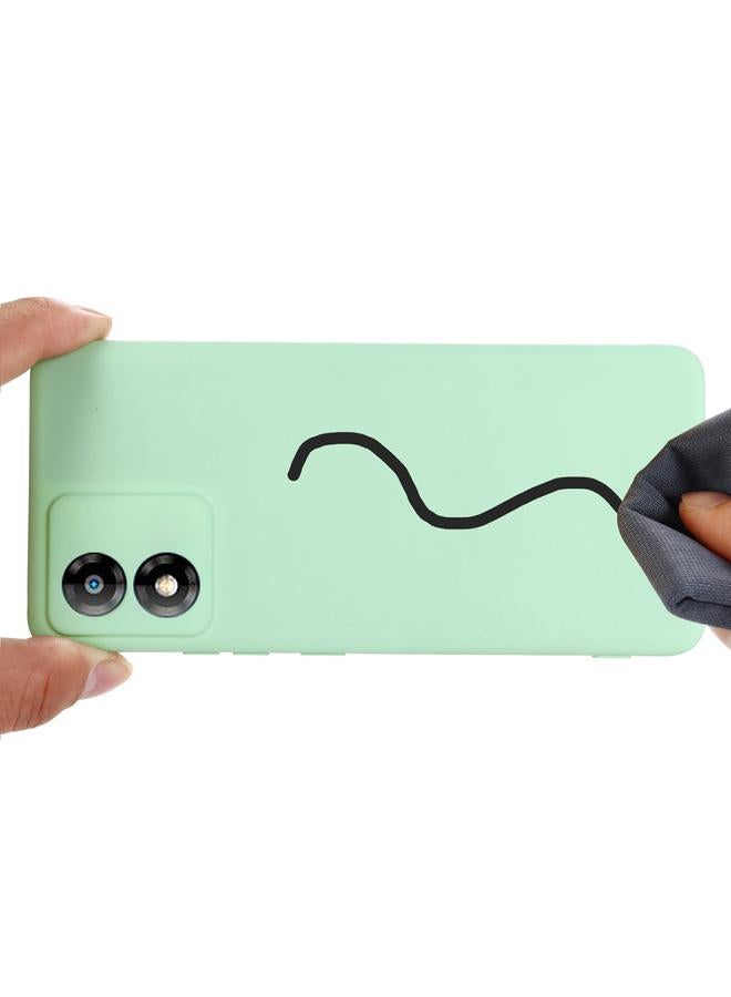 اس-توب جراب لهاتف Motorola Moto E13، جراب هاتف مقاوم للصدمات من السيليكون السائل بلون نقي - Image 4